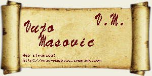 Vujo Mašović vizit kartica